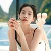 Song Qian con collar de estrella de cinco puntas de colores para mujer, cadena de cuello de estrella infantil para vacaciones de verano, cadena de clavícula de caramelo arcoíris