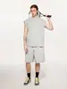 Colete Masculino Bk Sem Mangas Gola Alta 230g Verão Cor Sólida Algodão Puro Esportivo Casual Tendência Marca Colete Gola Alta.
