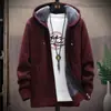 2026 Nuevo Suéter Chaqueta de Punto para Hombre de Comercio Exterior Otoño/Invierno Estilo Coreano Moderno Casual Cárdigan Tejido Suéter con Capucha para Hombre