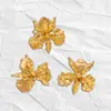 Brincos de Metal Retro Europeus e Americanos Transfronteiriços Exagerados com Flores Pequenas Brincos de Flor Tridimensional High-End