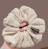 Novedad Otoño e Invierno Scrunchie de Punto para Mujer, Goma para el Cabello de Alta Gama, Accesorio de Moda Versátil para Cola de Caballo Baja