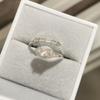 Anillo de plata esterlina 925 con circonita cepillada estilo medieval, diseño nicho para mujer, lujo de alta gama estilo ins, joyería que no se desvanece