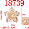 Luxo leve rico cinco flor de diamante acessórios de liga diy acessórios de cabelo artesanal coroa de cabelo borboleta acessórios spot atacado
