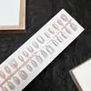 Puntas de Uñas Artísticas Simples Transparentes Estilo Ojo de Gato Anchas Tiras Pre-hechas 30 Piezas Por Tamaño Uñas Portátiles Fábrica Directa Personalización