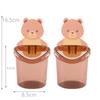 Taza de oso para pared, soporte adhesivo para taza de almacenamiento, soporte para taza adhesivo para colgar en la pared, soporte para cepillo de dientes con drenaje, soporte para inodoro.