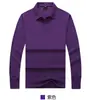 Camisa polo de manga larga, hecha de algodón piqué, con un diseño de color liso, adecuada para primavera y otoño, una camisa de trabajo business casual, y se puede personalizar con estampado de logo para venta al por mayor