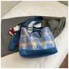 2026 Nuevo Estilo Coreano Otoño e Invierno Cuadros Moda Retro Bolso de Hombro Cruzado Bolso Tote de Gran Capacidad para Viajes Diarios para Mujer