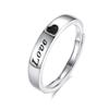 Anillo de plata de ley 925 con diseño de nicho, moderno y combinable, para parejas, para hombre y mujer.
