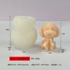 Renshan Molde de Silicona para Vela de Aromaterapia de Oso Tejido Tridimensional Transfronterizo DIY Oso Cubito de Hielo Yeso Gel Molde de Goteo