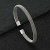 Suministro de comercio exterior transfronterizo pulsera de acero de titanio pulsera tejida de malla de alambre intensiva de alta calidad joyería versátil de acero inoxidable