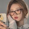 Nuevo Armazón de Gafas Ojo de Gato Celebridad de Internet Llanas Luz Azul Retro Europeo Americano Tr90 Femenino Se Puede Equipar con Gafas Planas para Miopía con Graduación