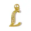 Amazon Style Cobre Zircônia Micro-Incustada Pingente de 26 Letras Acessórios para Joias Artesanais DIY Atacado