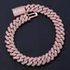 Colar Cuban Chain Full Diamond com Fecho de Encaixe Europeu e Americano, Seis Fileiras de Zircônia, para Homens, Joia de Hip-Hop de Alta Qualidade, Tendência, Personalização
