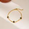Pulsera de titanio de colores dopamina exclusiva transfronteriza para mujer, joyería de oro de 18 quilates, accesorios de diseño de nicho