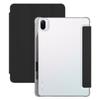 Funda protectora adecuada para Xiaomi Tablet 6 con ranura para lápiz de 11 pulgadas 6pro, soporte transparente de tres pliegues, carcasa trasera suave de silicona resistente a caídas