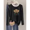 Top Básico de Moda Otoño 2026 para Mujer, Empalmado Versátil Elegante Holgado Adelgazante