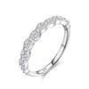 2023 Novo s925 Anel de Onda de Prata Esterlina Feminino Nicho de Estilo Japonês e Coreano Diamante High-end Abertura Anel de Dedo Indicador Pulseira