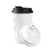 Tapa desechable de una pieza para vaso de té con leche de calibre 90, a prueba de fugas, pp, tapa engrosada moldeada por inyección, tapa de plástico para jugo de bebida fría