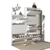 Nuevo Zapatero Doméstico Ultradelgado de 12.2cm Puerta de Entrada Zapatero Basculante Simple de 10cm Extremadamente Estrecho Gran Capacidad a Prueba de Polvo