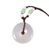Colgante Botón de Calcedonia de Hielo Natural al por Mayor Colgante de Pareja para Hombre y Mujer Colgante de Jade Colgante Regalo Promocional