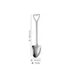 Cuchara para sandía de acero inoxidable estilo coreano mango largo cuchara para mezclar bebidas heladas cuchara de café engrosada vajilla creativa cuchara para hielo de mango largo