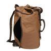 Nova Mochila Retro de Lona com Revestimento de Cola para Homens Cor Sólida Mochila de Viagem ao Ar Livre Grande Capacidade Fornecimento Transfronteiriço Europeu e Americano