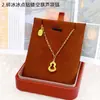 Collar Colgante de Cobre Chapado en Oro con Calabaza de Efecto Hielo Incrustada de Diamantes, Diseño de Escamas de Dragón, Collar de Trébol de Cinco Hojas, Cadena para Clavícula para Mujer
