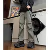 Calça de Trabalho Funcional para Comércio Exterior Transfronteiriço, Calça Jogger Casual para Uso Externo com Bolsos Múltiplos e Bloqueio de Cores