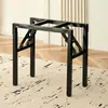 Mesa plegable Estante Patas de mesa blancas Restaurante Metal Soporte de doble capa Estante de almacenamiento plegable Estante para flores Especial de primavera Venta al por mayor