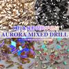 Wen Elfo con Explosiones Rojas de Internet Joyería para Uñas Arte de Uñas Diamante Aurora Fantasma de la Ópera Diamante Morado con Forma Cristal Plano para Uñas Rhinestone