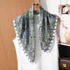 Lenço Quadrado Elegante Floral 70cm para Mulheres, Lenço de Seda Suave e Gracioso, Novo Lenço Decorativo Versátil de Primavera e Verão, Lenço de Pescoço para Mulheres