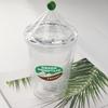 Taza de Coco con Tapa de Taladro, Capacidad Pequeña 350ml, Taza de Agua Linda y Creativa, Taza Portátil de Jugo de PS de Doble Capa de Grado Alimenticio