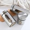 Tarro de vidrio sellado para cocina, tarro de almacenamiento de acero inoxidable, tarro de vidrio para té, tarro para almacenar granos de cocina, caja de almacenamiento