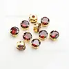 Piedras de Zirconia Transparente de Colores 5A de Alta Calidad, Piedras de Zirconia Redondas de 8 mm con Base Puntiaguda, Piedras con Garras Doradas Cosidas a Mano, Accesorios DIY