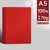 Papel para imprimir rojo a4 papel para fotocopias a3 papel rojo brillante a5 papel grueso hecho a mano para origami corte de papel especial cuadrado rojo