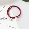 Anillos para el cabello gruesos para mujer, chaqueta de cuero, cuerda para el cabello negra, banda de goma para el cabello simple, cuerda para el cabello elástica y duradera.
