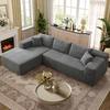 Sala de Estar Moderna Simple Sofá en Forma de L Tapizado Sofá Princesa Nube Esponja de Alta Densidad Combinación Modular de Sofá