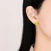 Aretes de Moneda de Cobre que Traen Fortuna para Mujer, Nuevo Estilo Chino Modelo 2026, Diseño de Accesorio DIY de Nicho, Aretes Versátiles Elegantes y Sencillos