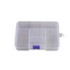 Caja de Plástico Transparente de Cinco Compartimentos de PP Rectangular Caja de Plástico Transparente para Empaque de Labores de Aguja Caja para Almacenamiento de Herramientas y Accesorios de Ferretería