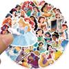 50 pegatinas transfronterizas de princesas de dibujos animados de Bookworm, para leer, para hacer tú mismo, funda para móvil, taza y cuaderno.
