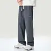 Pantalones de Chándal de Talla Grande para Hombre, Modernos, de Corte Holgado, con Diseño de Pierna Ancha, Nuevos Pantalones Deportivos Casuales de Pierna Recta para Otoño 2025