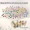 Decoraciones de Uñas de Aleación con Pedrería Marquise Colorida de Moda con Base Metálica Dorada y Plateada