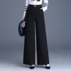 Pantalones anchos de moda y sencillos para mujer, nueva colección otoño 2026, corte holgado, adelgazantes, versátiles, rejuvenecedores, elegantes, pantalones rectos ajustados, modernos