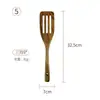 Conjunto de Utensílios de Cozinha de Madeira Transfronteiriço Utensílios de Cozinha Cabo Redondo de Madeira Chinelo Teca Espaguete Espaguete Colher de Mistura de Cabo Longo Pá de Fritar Cozinha