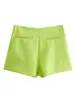 Comércio exterior transfronteiriço cor sólida feminina atacado saia-calça irregular 2025 primavera e verão cintura alta novo estilo europeu e americano shorts