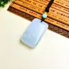 Colgante de Jade Tianshan, Amuleto de Paz de Jade de Seda Dorada Natural de Xinjiang, Colgante de Jade en Forma de Pan al por Mayor