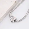 2025 Nuevo Aleación Goteo de Aceite Transfronterizo Venta Caliente Calado Forma de Corazón Pulsera de Diamantes Accesorios de Joyería DIY con Cuentas