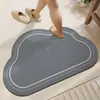 Alfombrilla de baño estilo francés, antideslizante, absorbente de agua, secado rápido, alfombrilla para pies, alfombrilla para puerta de inodoro doméstico, fácil de mantener, resistente a las manchas, alfombrilla de suelo de tierra de diatomeas