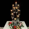 Boda Sala Ktv Hotel Candelabro Adornos de Cristal Banquete Portavelas Romántico Adornos Europeos Hogar Francés Estilo Occidental