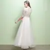 Vestido para Examen de Arte, Vestido de Noche Elegante de Gama Alta para Actuación Vocal para Mujeres, Vestido de Actuación Guzheng para Estudiantes de Música, Vestido Etéreo para Actuación de Piano